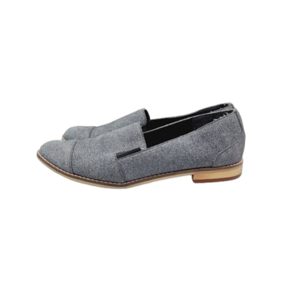 Free People Women's Gray Suede Low Heel Classic Dress Loafer Size 7
